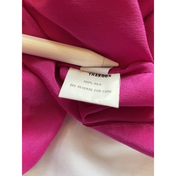 THAKOON SILK SLEEVELESS DRESS SIZE 10 Pink Loose Twirl Sun Summer - Picture 10 of 14